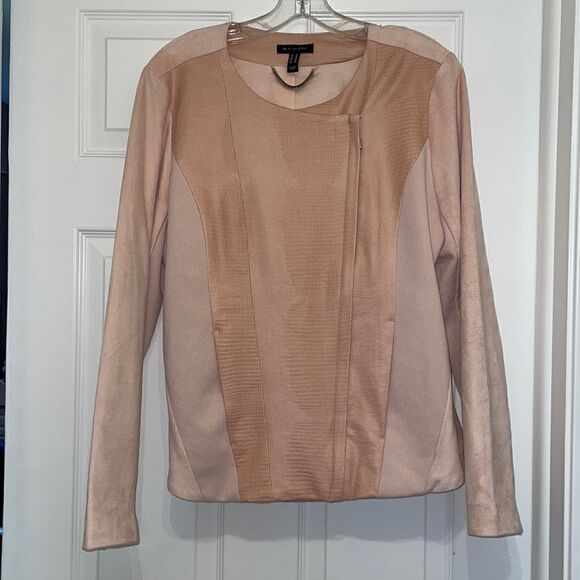 H by Halston Blush Pink Moto Jacket - Picture 1 of 8